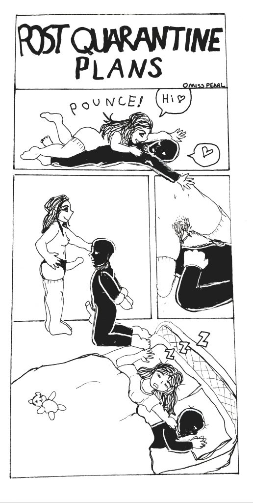 Black and white femdom comic, strapon sex and then we sleep