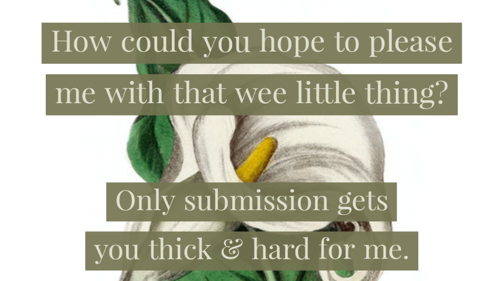 Small penis allusion via calla lily